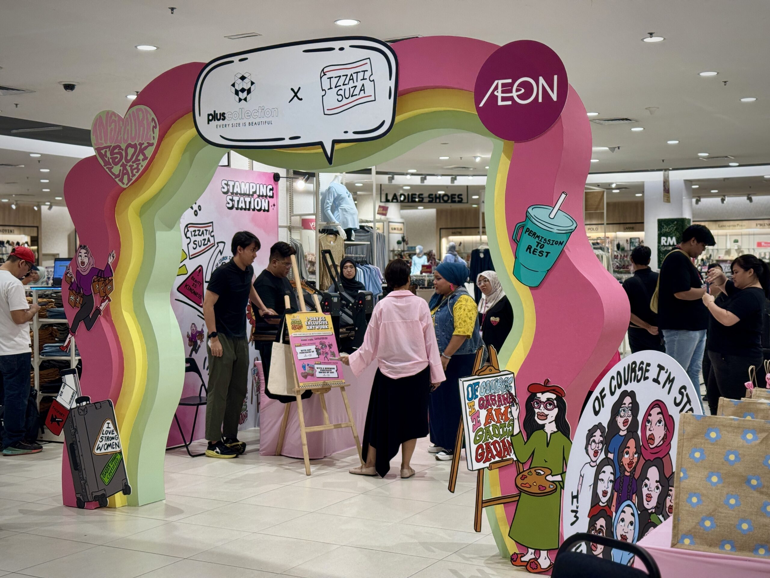 Live printing Stamping Station at Pluscollection x Izzati Suza event in AEON Kepong Mall
